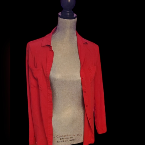 Streetwear Society Red Button-Up Shirt - Picture 2 of 7